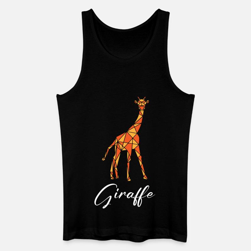 Giraffe Geometric - Männer Bio Tank Top - Schwarz