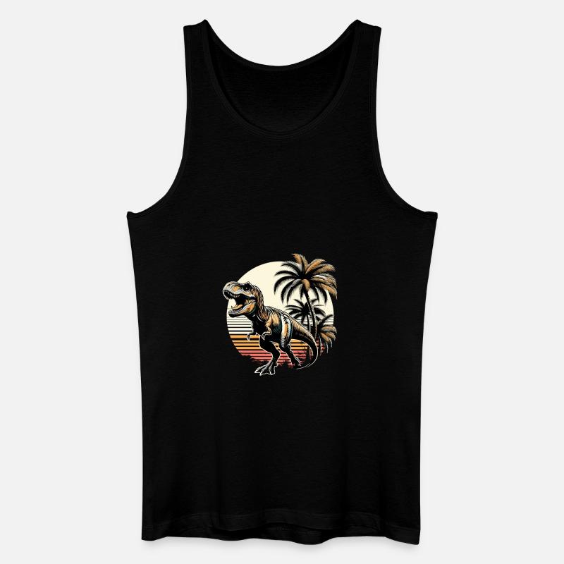 Roaring T-Rex Dinosaur Gift - Men’s Organic Tank Top - black