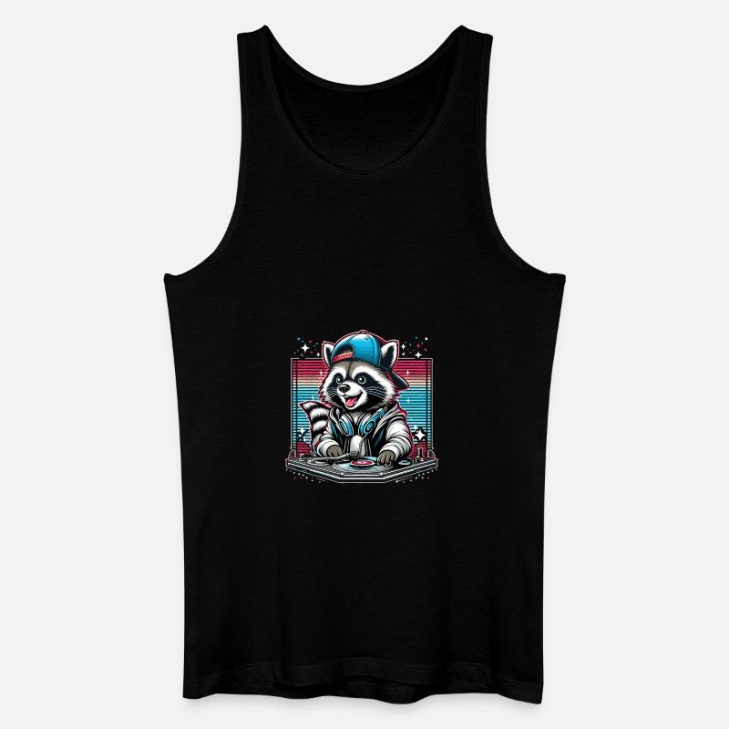 Wachbär DJ DJane Geschenk - Männer Bio Tank Top - Schwarz