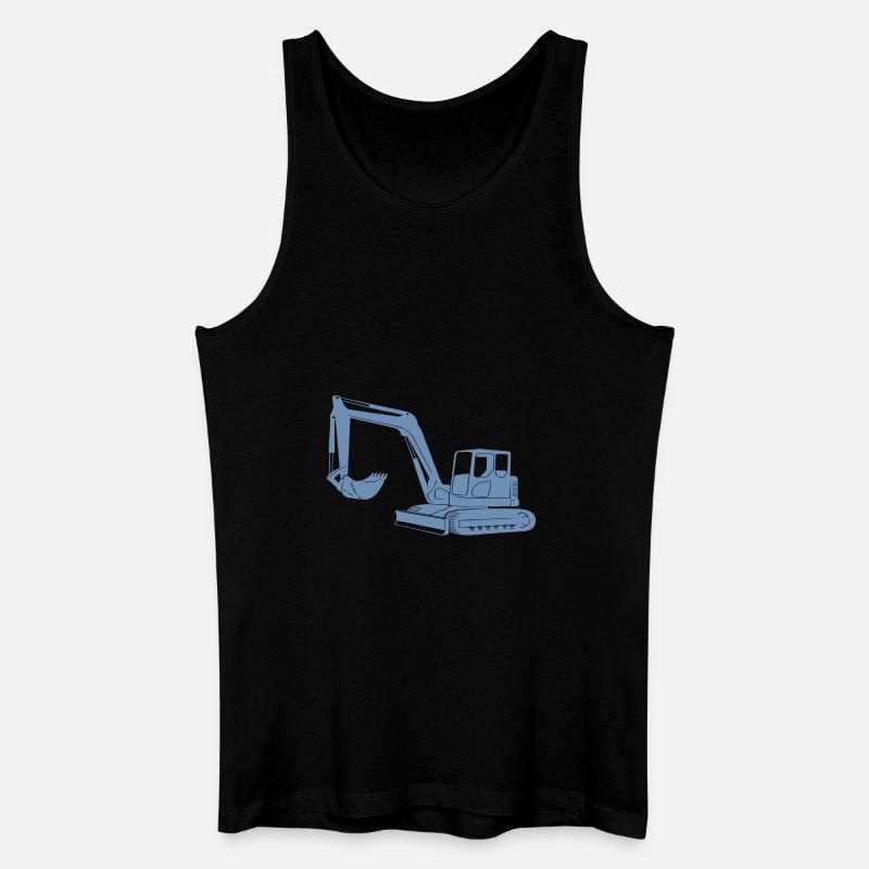 Baggerfahrer Silhouette - Baugeräteführer - Männer Bio Tank Top - Schwarz