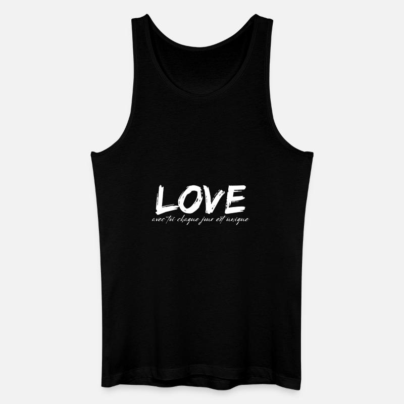 LIEBE - Männer Bio Tank Top - Schwarz