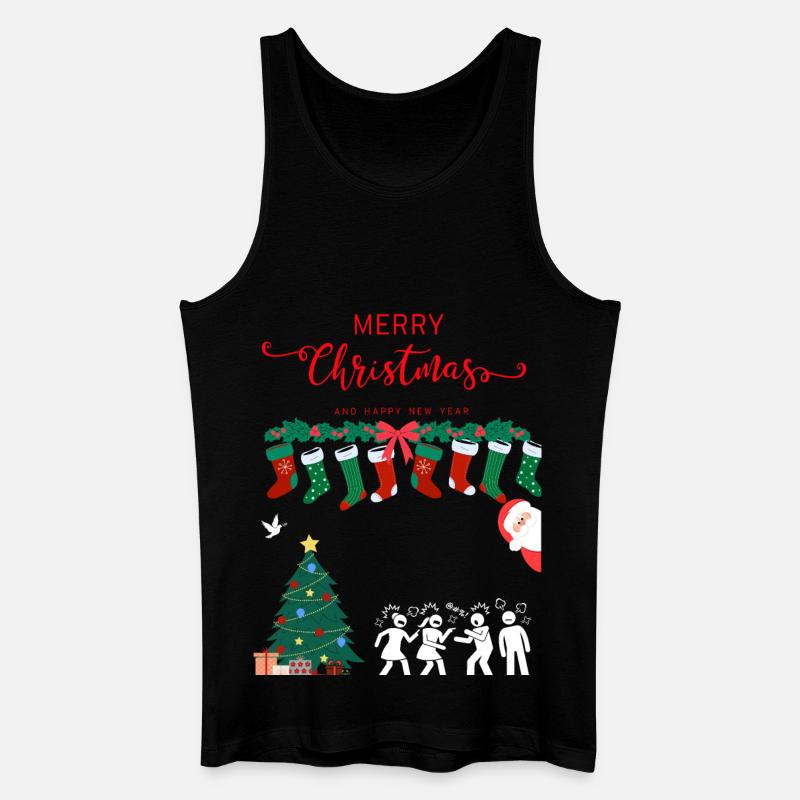 Glædelig jul - Økologisk tanktop til mænd - sort