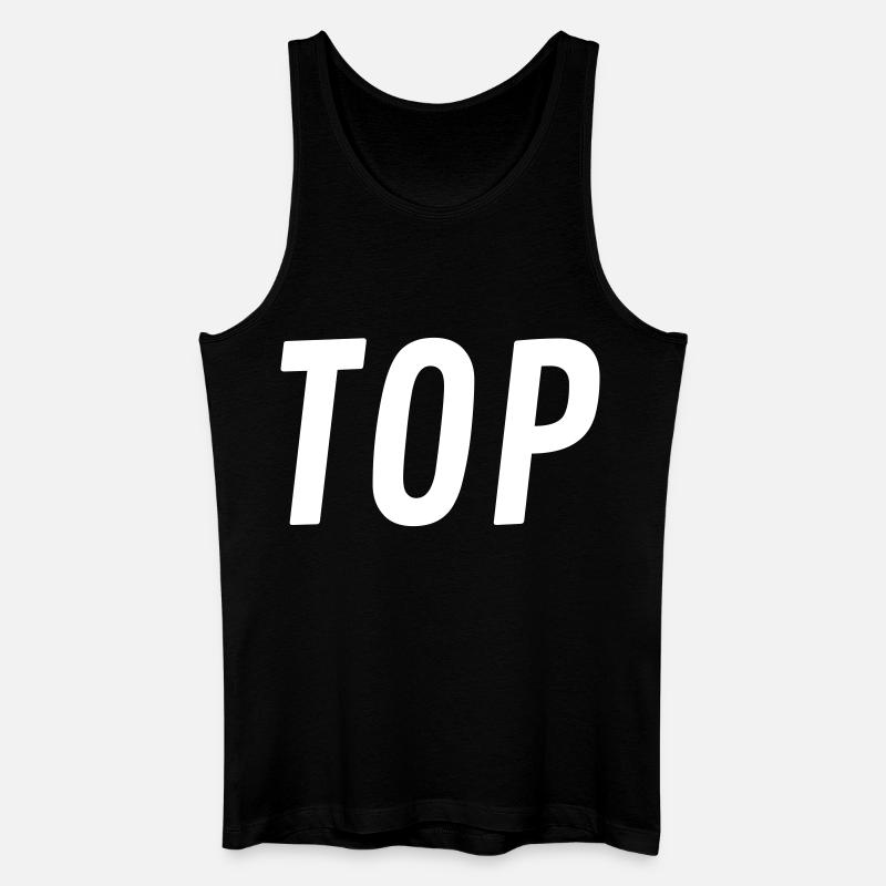 Top oder Bottom - Männer Bio Tank Top - Schwarz