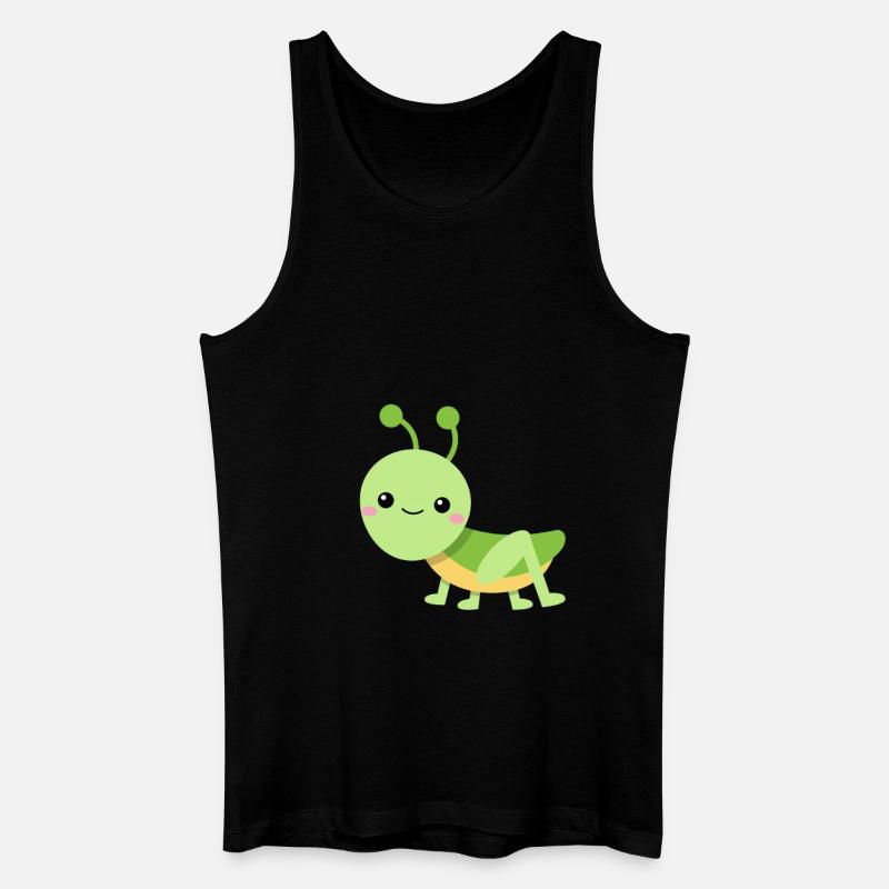 Lebhafter Heuschrecke - Männer Bio Tank Top - Schwarz