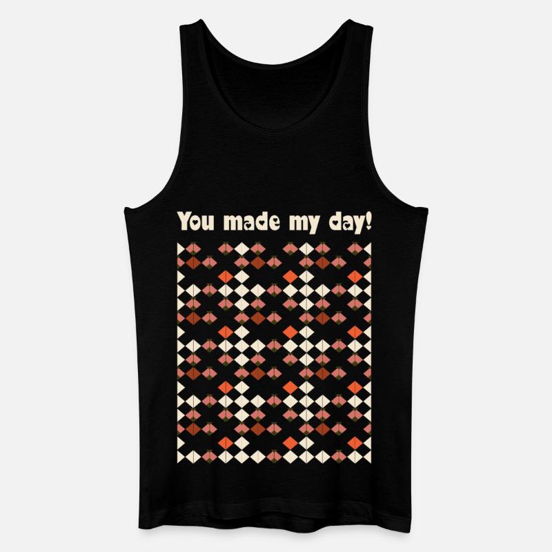 You made my day - Männer Bio Tank Top - Schwarz