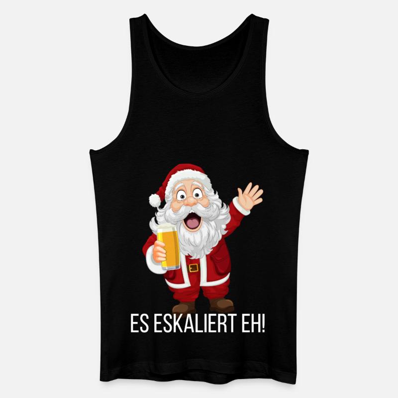 Es eskaliert eh – Weihnachtsfeier Edition 🎄🎉 - Männer Bio Tank Top - Schwarz
