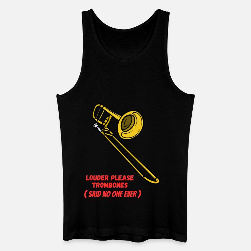Louder_please_Trombones - Männer Bio Tank Top - Schwarz