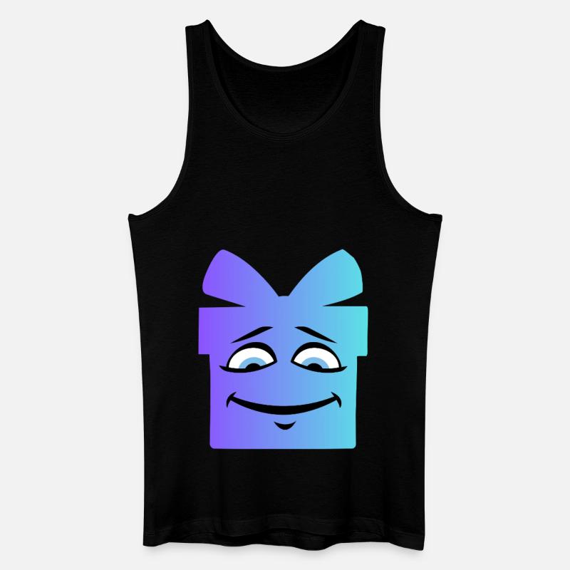 Gradient Smiling Geschenkbox - Männer Bio Tank Top - Schwarz