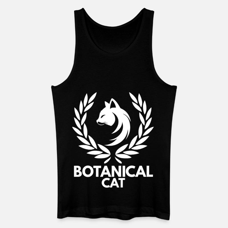 Botanische Katze - Männer Bio Tank Top - Schwarz
