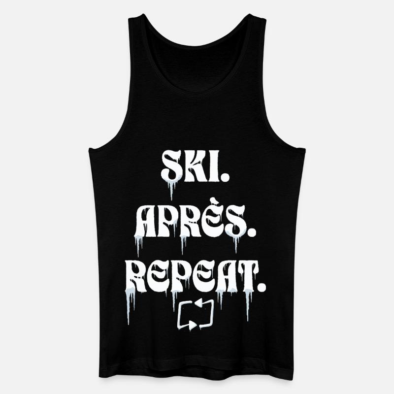 Ski Aprés Repeat - Männer Bio Tank Top - Schwarz