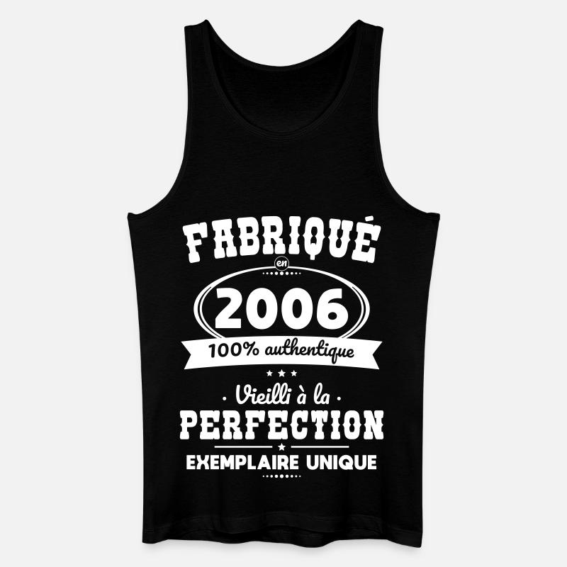 Hergestellt 2006 – Perfekt gereift - Männer Bio Tank Top - Schwarz