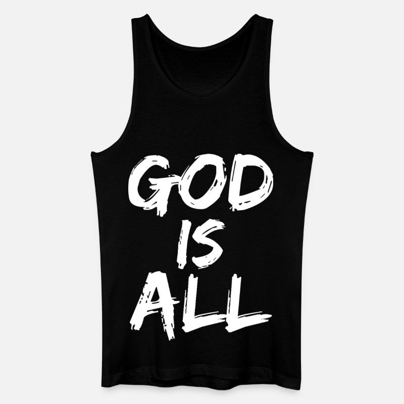 god is all - Männer Bio Tank Top - Schwarz