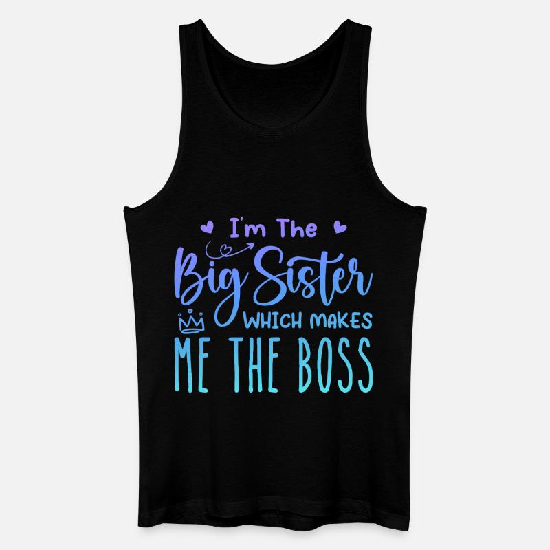 Ich bin die große Schwester - Männer Bio Tank Top - Schwarz