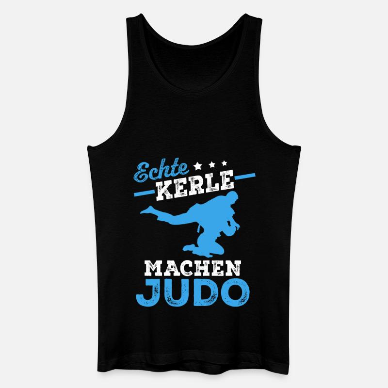 Echte Kerle machen Judo - Männer Bio Tank Top - Schwarz