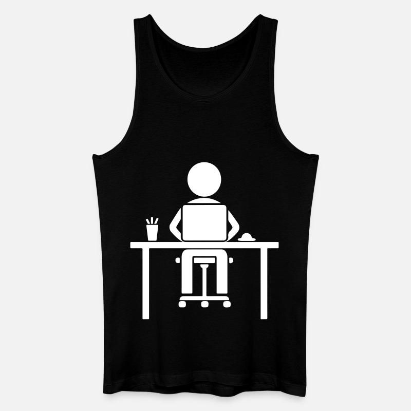 Arbeiter Computer Job - Männer Bio Tank Top - Schwarz