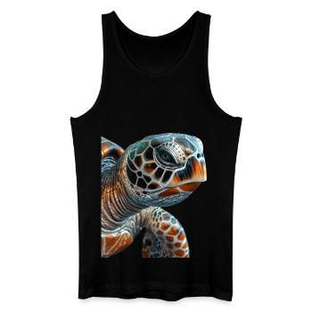 Sea turtle - Men’s Organic Tank Top - black - Front