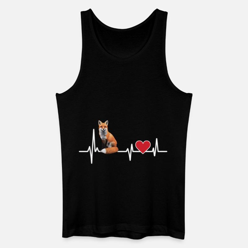 Fuchs - Männer Bio Tank Top - Schwarz