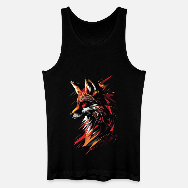 Fuchs - Männer Bio Tank Top - Schwarz