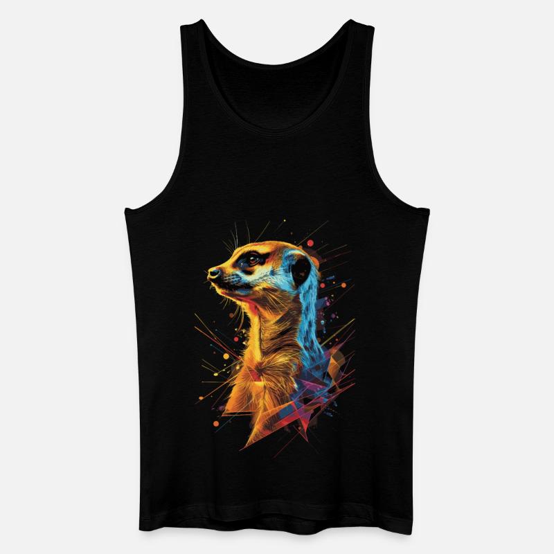 Erdmännchen - Männer Bio Tank Top - Schwarz