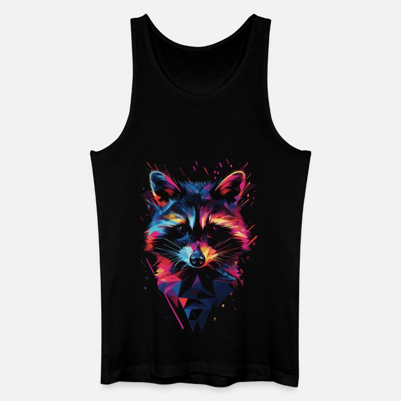 Waschbär - Männer Bio Tank Top - Schwarz