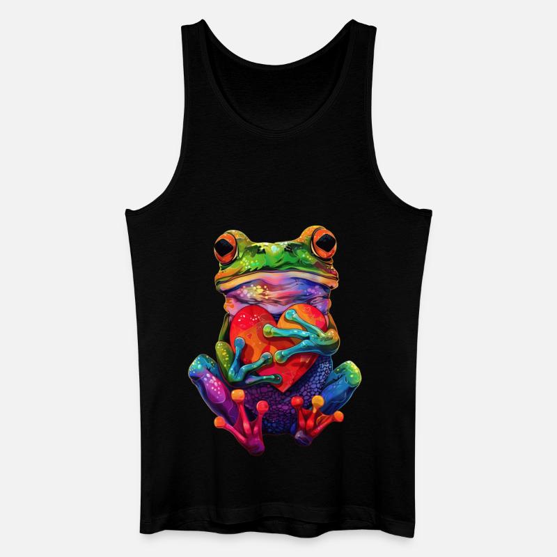 Frosch - Männer Bio Tank Top - Schwarz