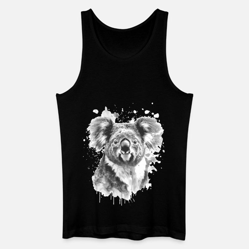 Koala - Männer Bio Tank Top - Schwarz