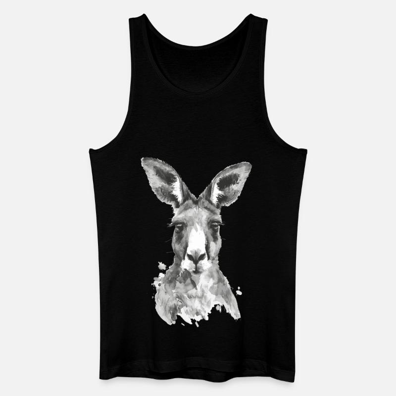 Känguru - Männer Bio Tank Top - Schwarz