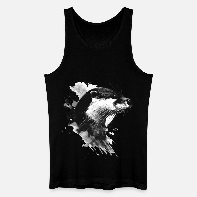Otter - Männer Bio Tank Top - Schwarz