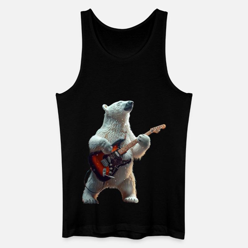 Eisbär - Männer Bio Tank Top - Schwarz