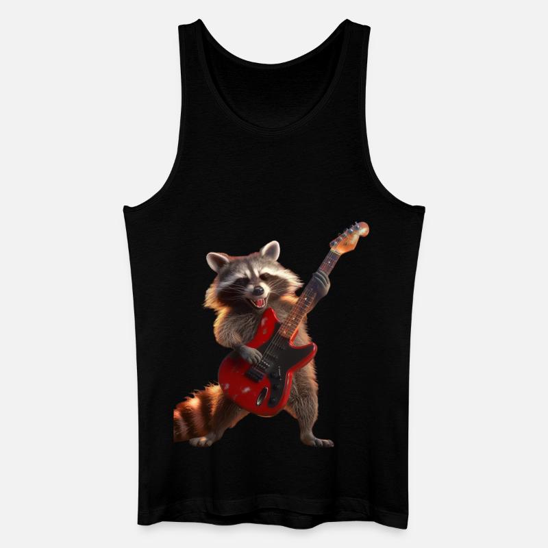 Waschbär - Männer Bio Tank Top - Schwarz