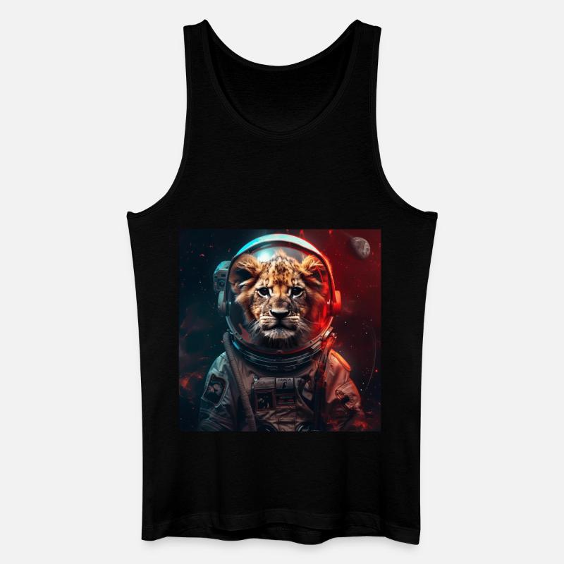 Löwe - Männer Bio Tank Top - Schwarz