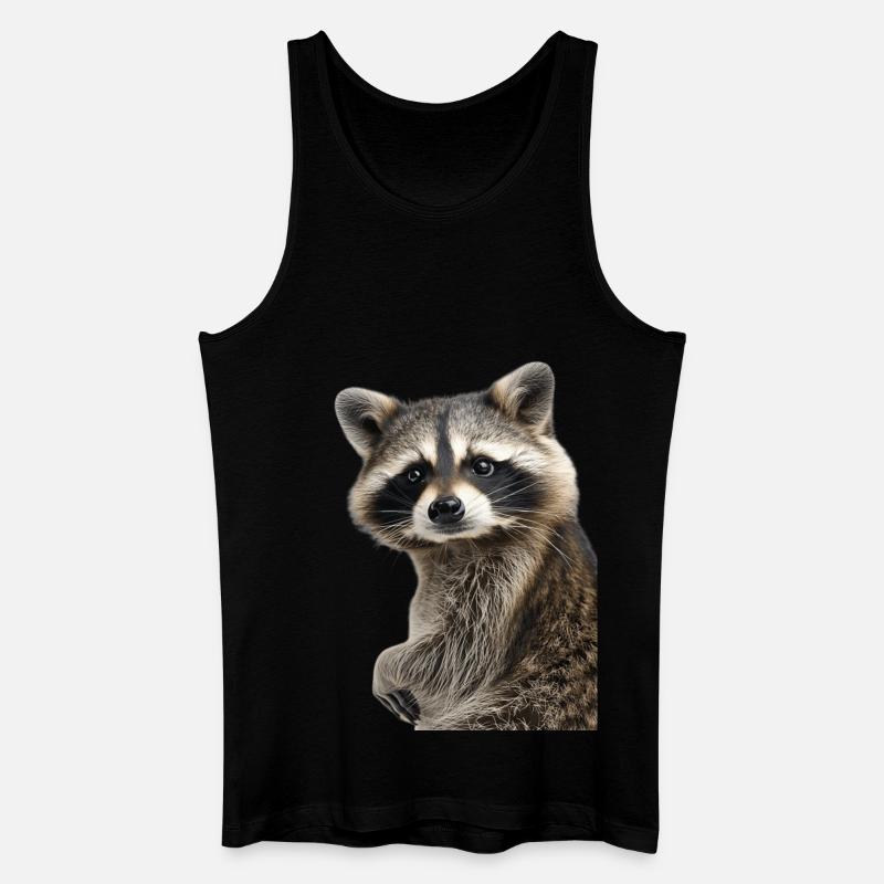 Waschbär - Männer Bio Tank Top - Schwarz