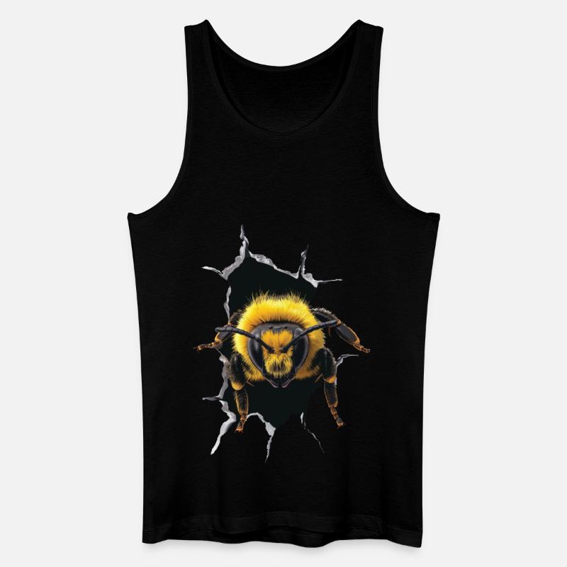 Biene - Männer Bio Tank Top - Schwarz