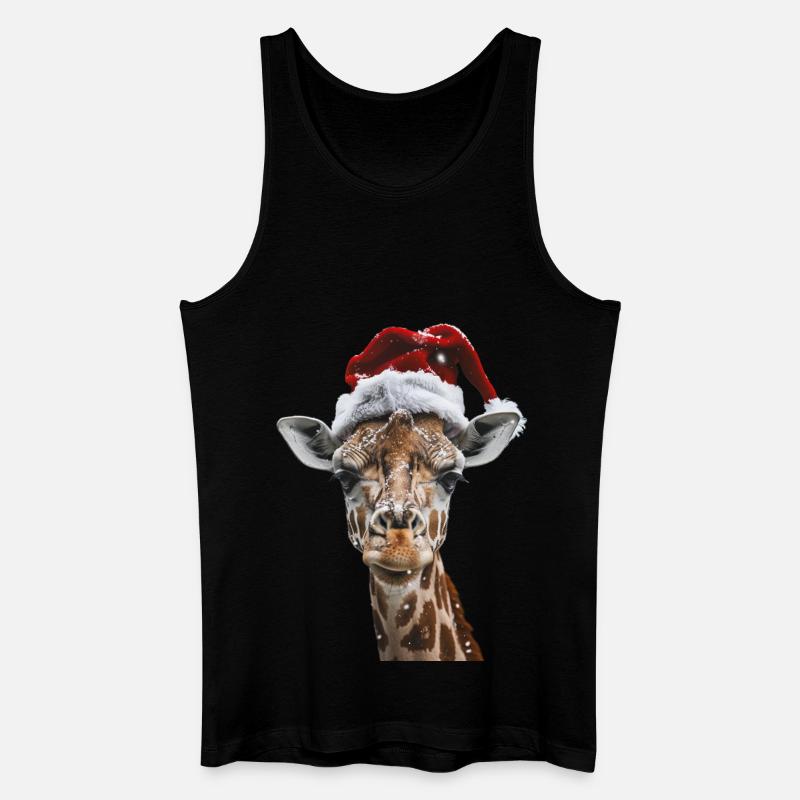 Giraffe - Männer Bio Tank Top - Schwarz