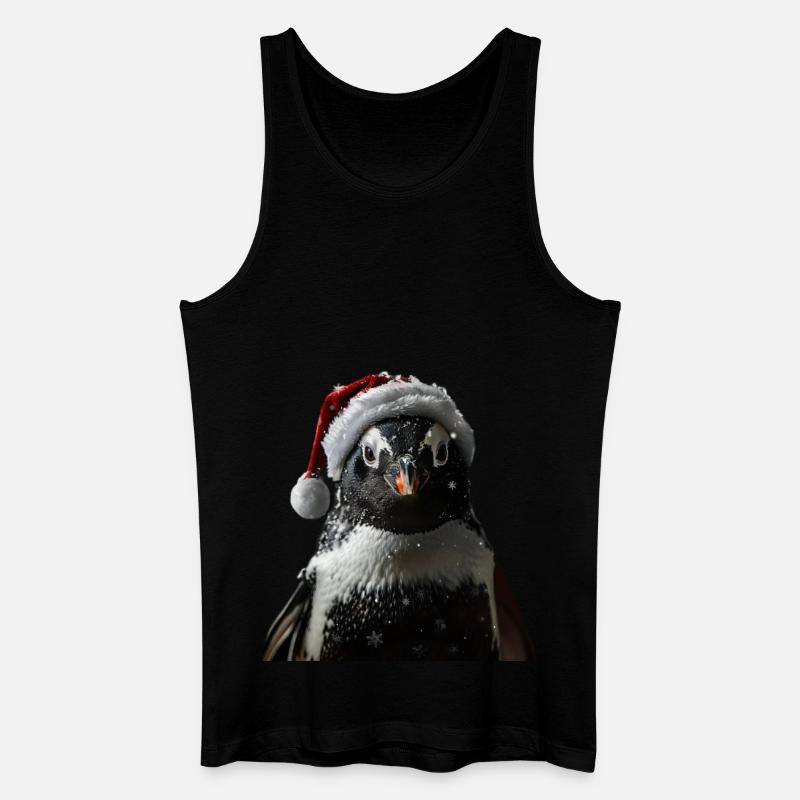 Pinguin - Männer Bio Tank Top - Schwarz