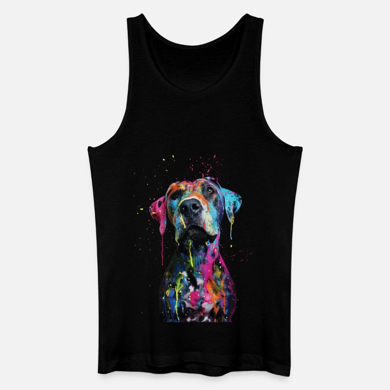 Hund - Männer Bio Tank Top - Schwarz
