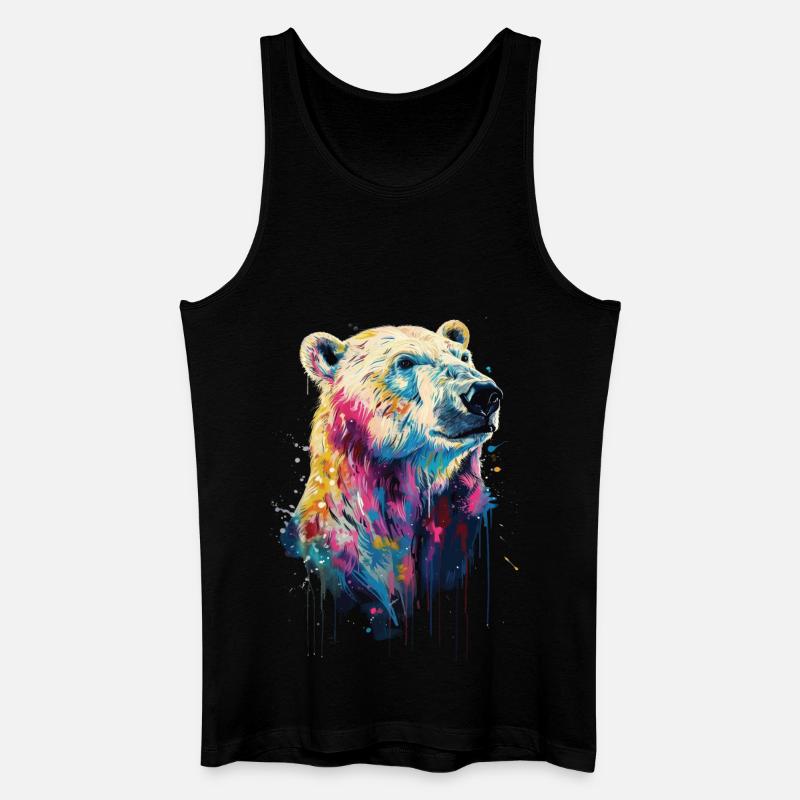 Eisbär - Männer Bio Tank Top - Schwarz