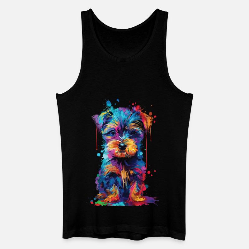 Hund - Männer Bio Tank Top - Schwarz