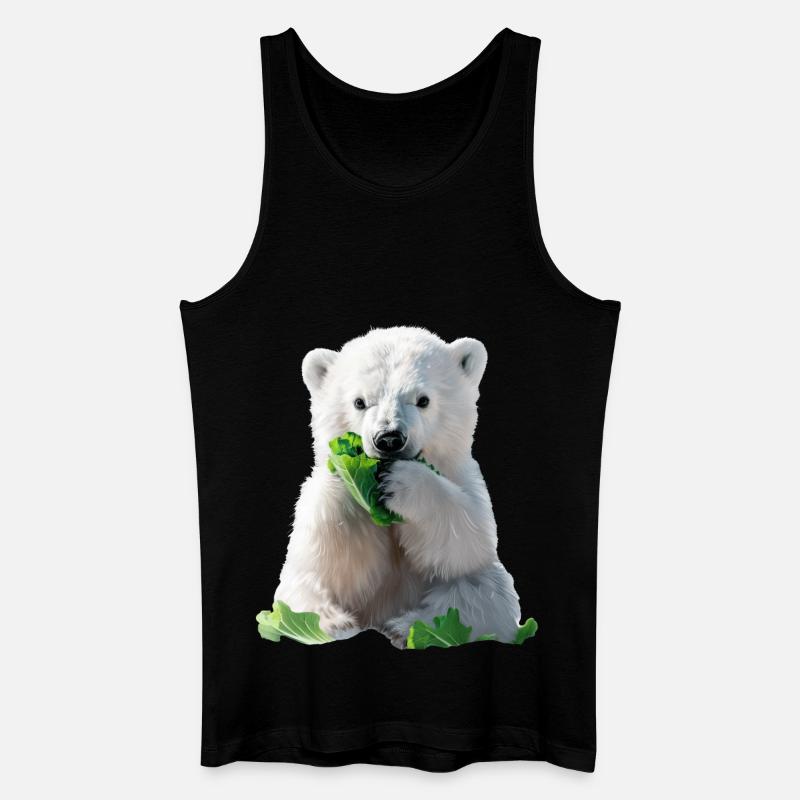 Eisbär - Männer Bio Tank Top - Schwarz