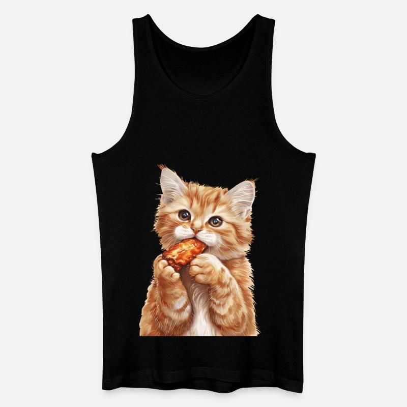 Katze - Männer Bio Tank Top - Schwarz