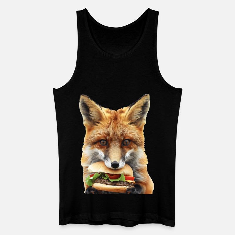 Fuchs - Männer Bio Tank Top - Schwarz