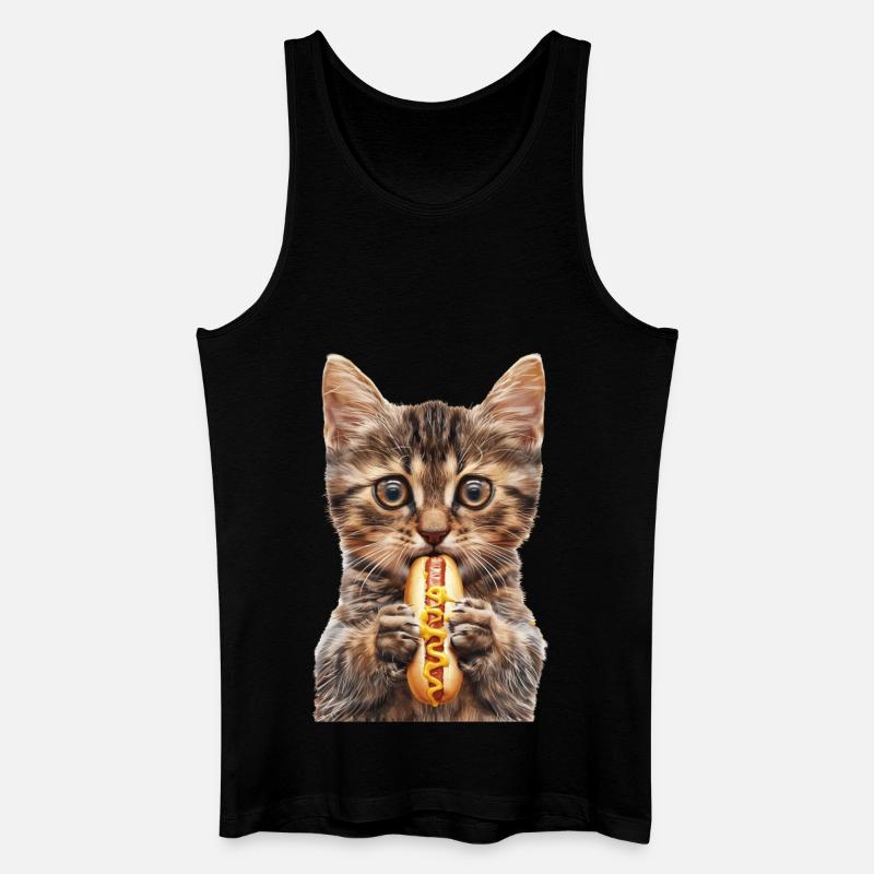 Katze - Männer Bio Tank Top - Schwarz