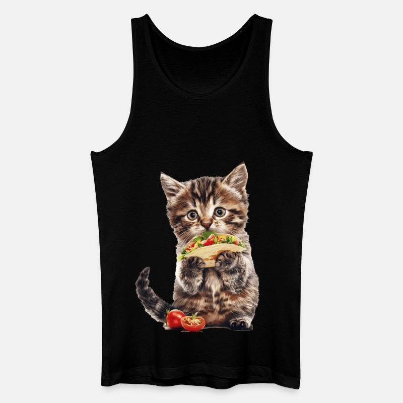 Katze - Männer Bio Tank Top - Schwarz