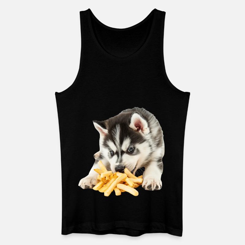 Sibirischer Husky - Männer Bio Tank Top - Schwarz