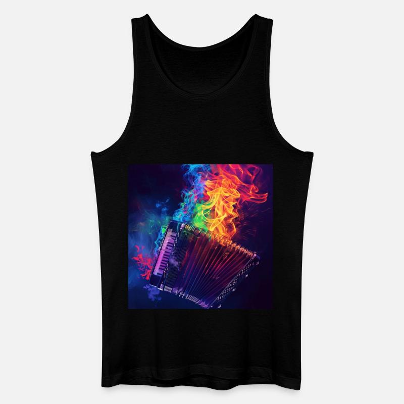 Akkordeon - Männer Bio Tank Top - Schwarz