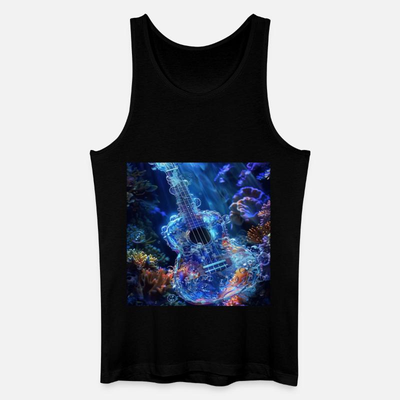 Ukulele - Männer Bio Tank Top - Schwarz