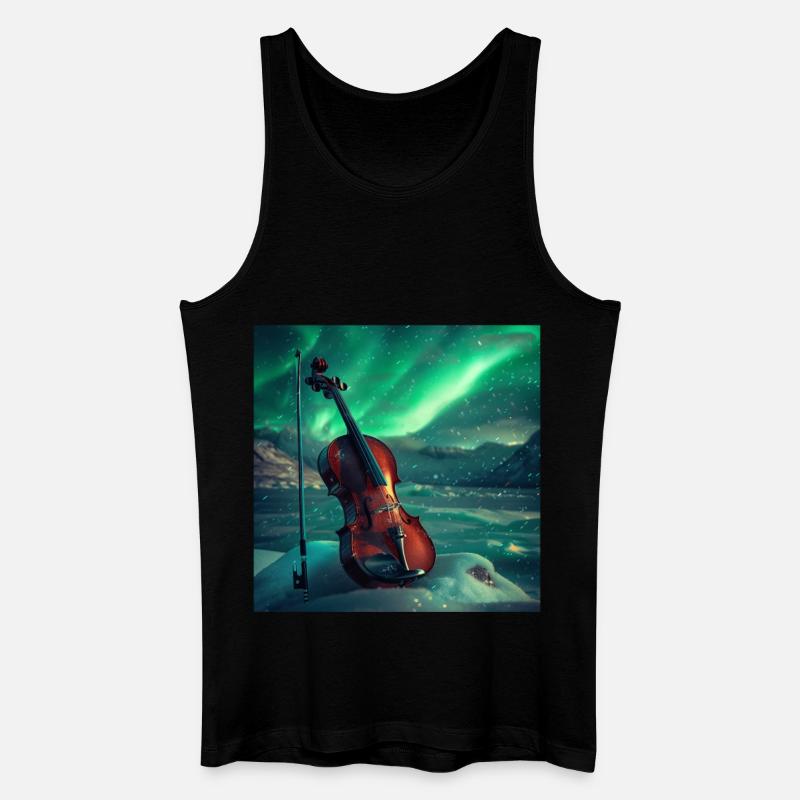 Violine - Männer Bio Tank Top - Schwarz