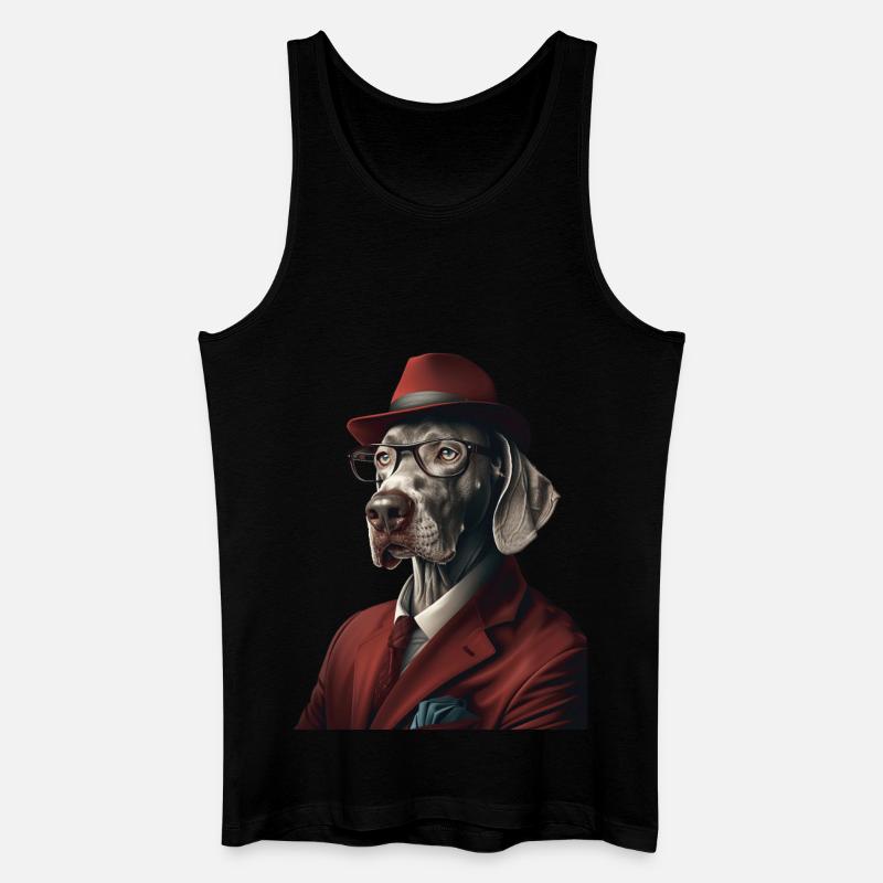 Weimaraner - Männer Bio Tank Top - Schwarz