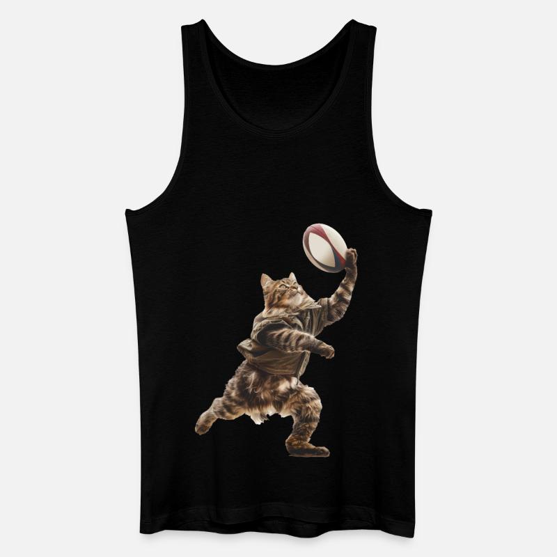 Katze - Männer Bio Tank Top - Schwarz