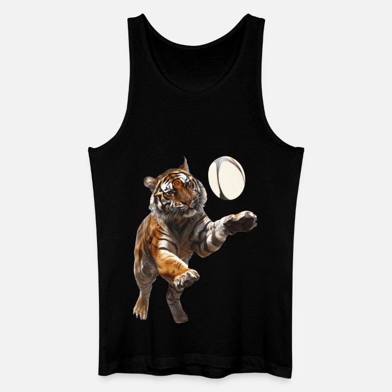 Tiger - Männer Bio Tank Top - Schwarz